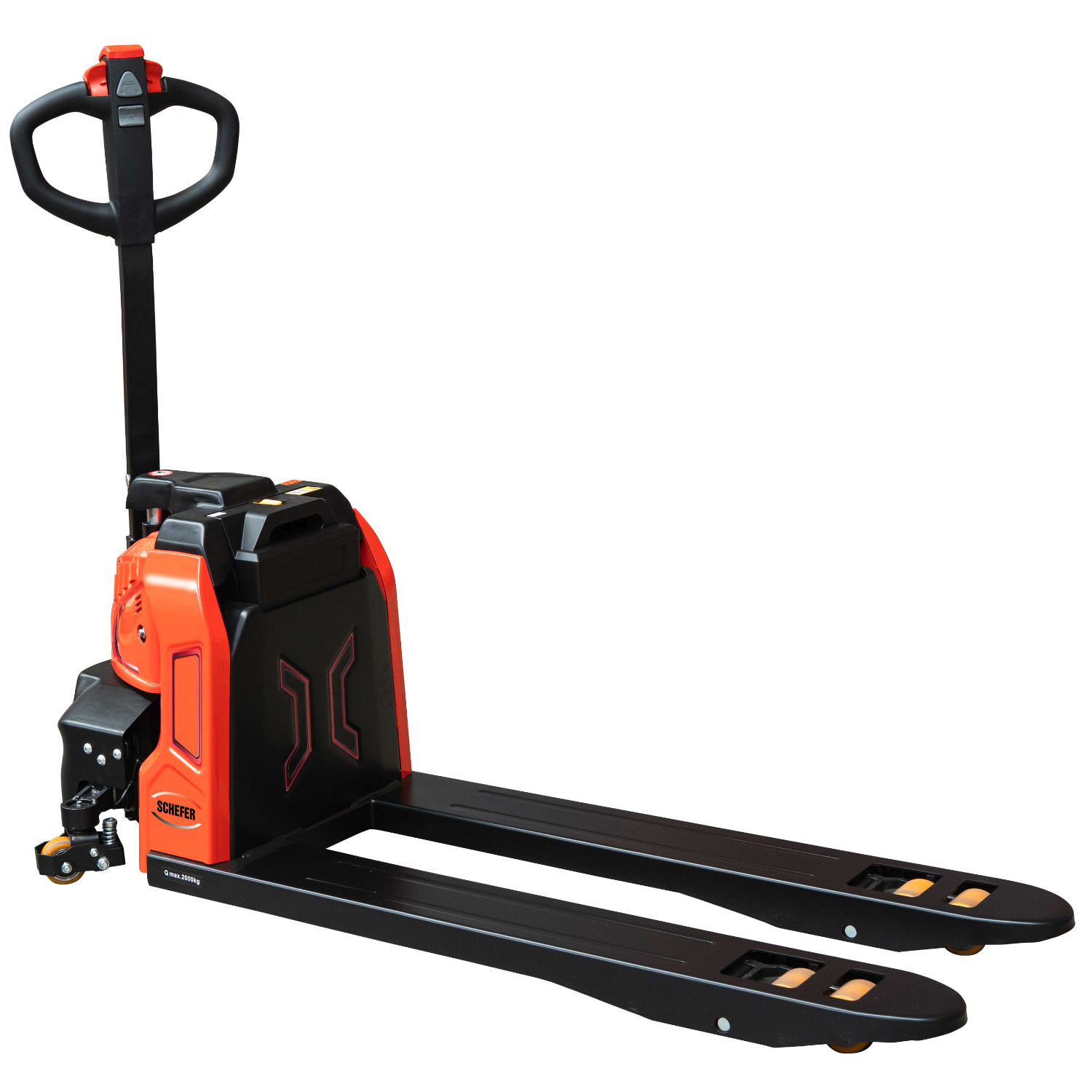 Schefer Elektrohubwagen EHW 15 Premium 1500 kg – 1150 mm, 24 V Li-Ion (30 Ah), PU-Tandemrollen