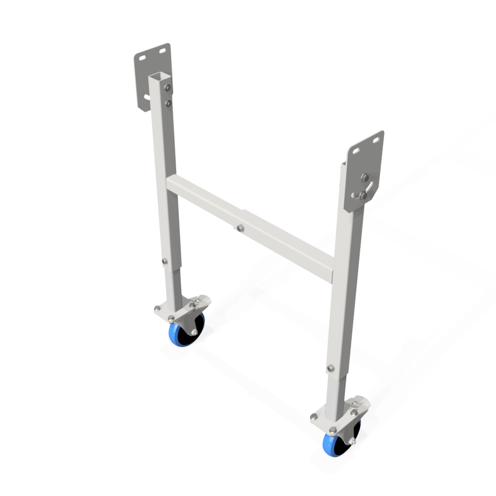 Stütze mit Lenkrollen, höhenverstellbar