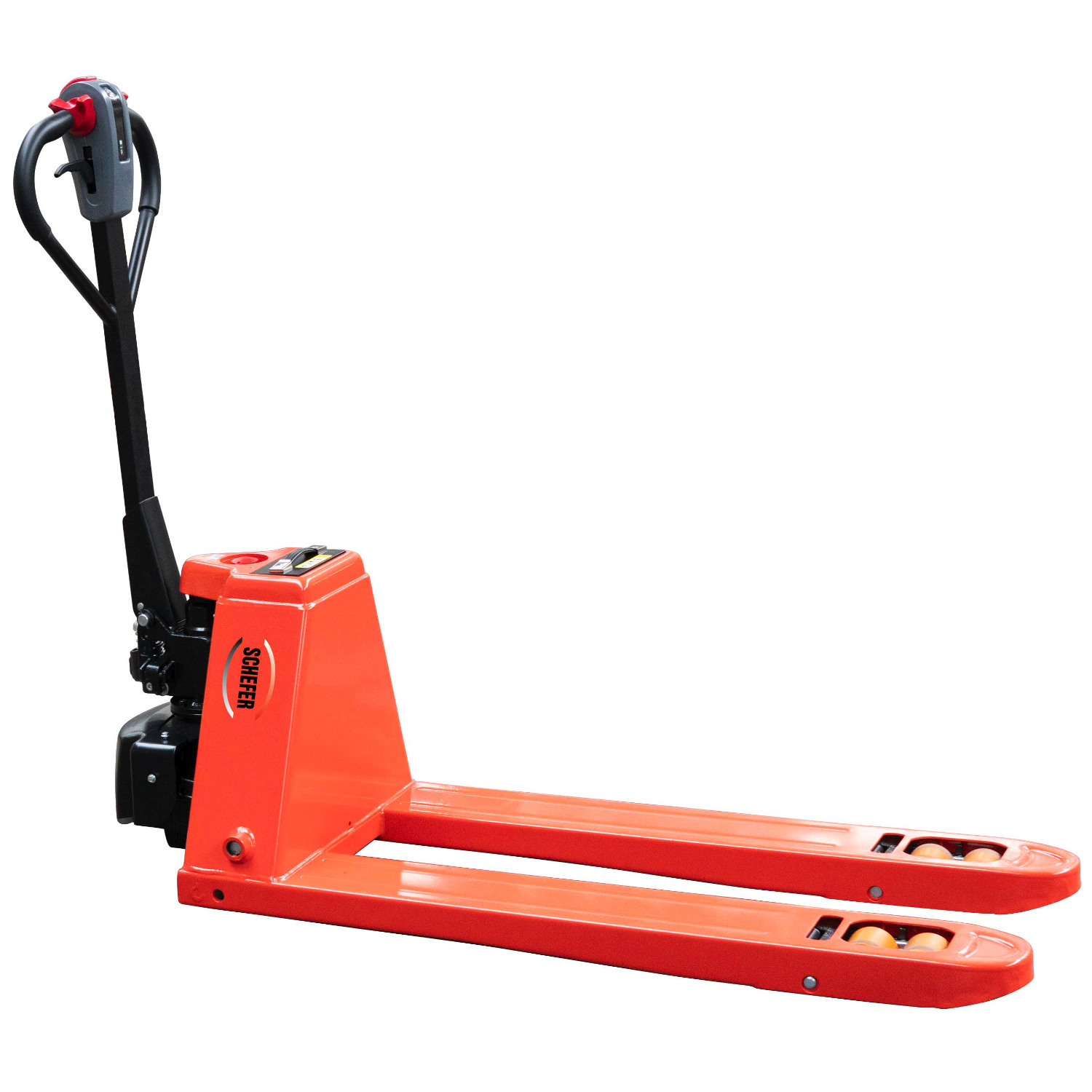 Schefer Elektrohubwagen EHW 20 Eco Semi 2000 kg – 1150 mm, PU-Tandemrollen, inkl. Batterie & Ladegerät